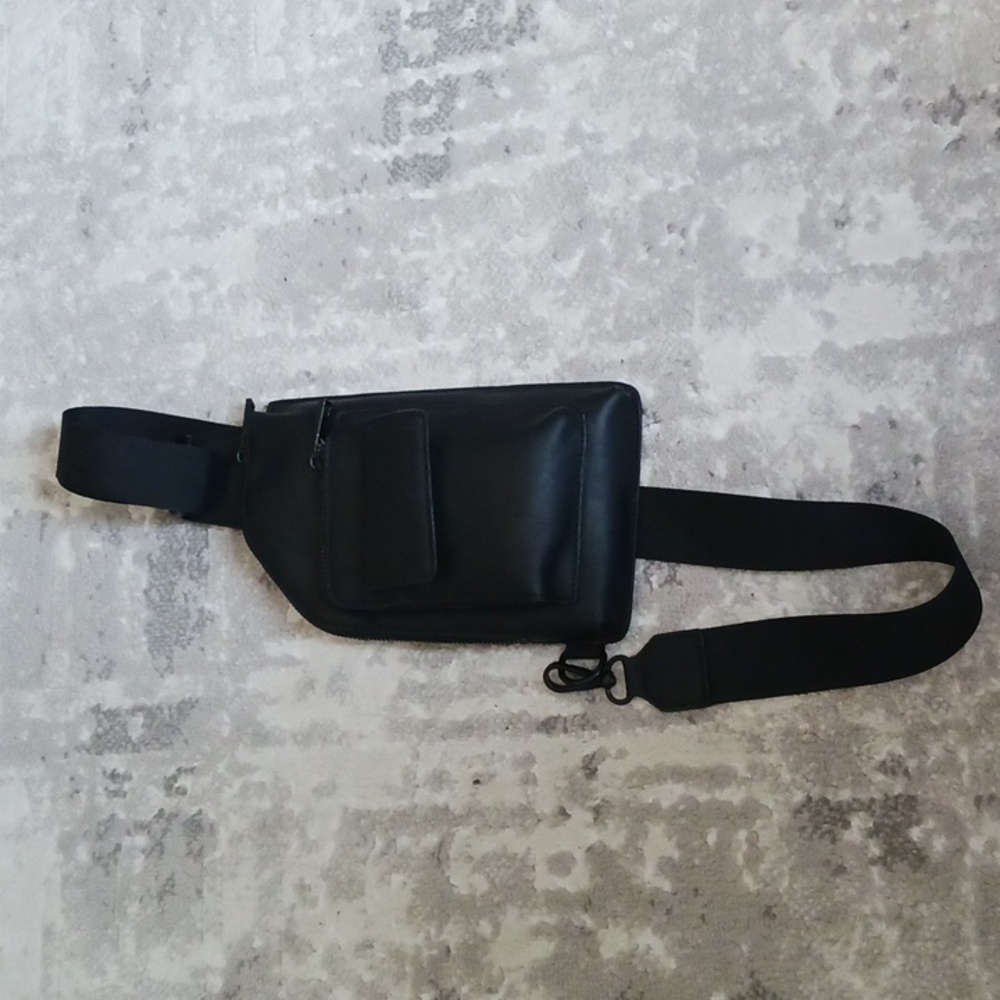 Call It Spring Men's Black Vegan Leather Over-The-Shoulder Bag
